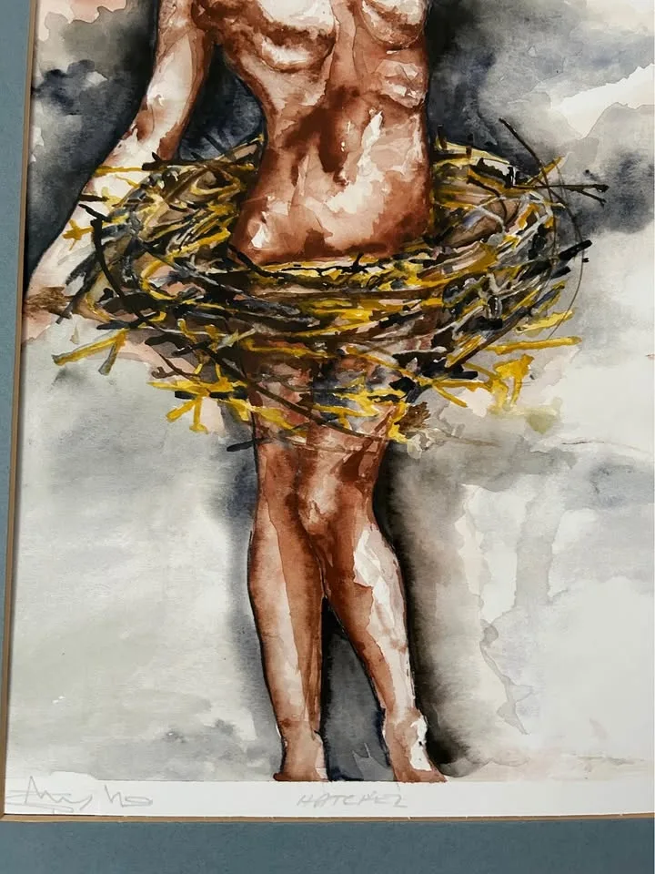 Framed Signed Art Print “Hatched” image indicator(3)