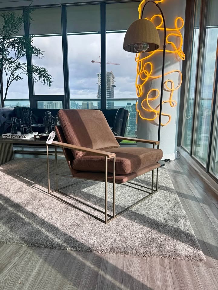 (NEW WITH TAGS) Modern Brown Living Room Chair ($399 in store)