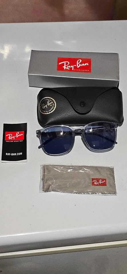 New Ray Ban Sunglasses transparent dark blue 0RB4387 mens unisex