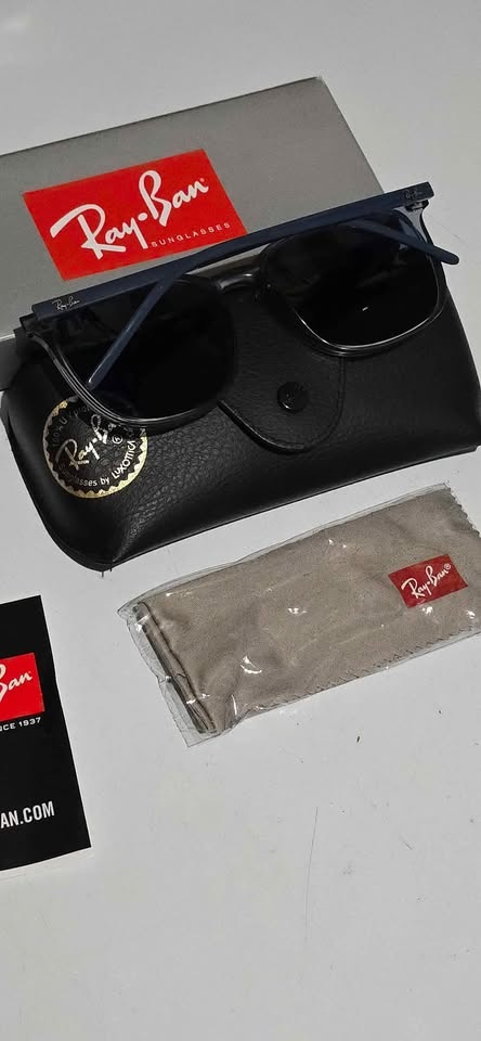 New Ray Ban Sunglasses transparent dark blue 0RB4387 mens unisex - photo 2