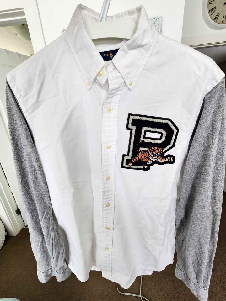 Rare Polo Ralph Lauren Dress shirt varsity rugby P tiger Mens Me