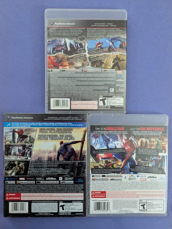 CIB Spider-Man PlayStation 3 Game Lot - photo 2