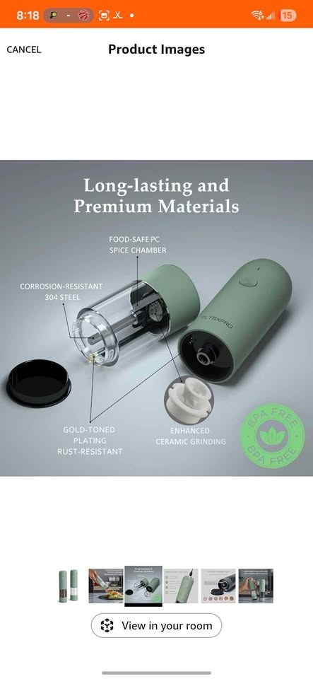 New Electric Salt and Pepper Grinder Set - photo 3
