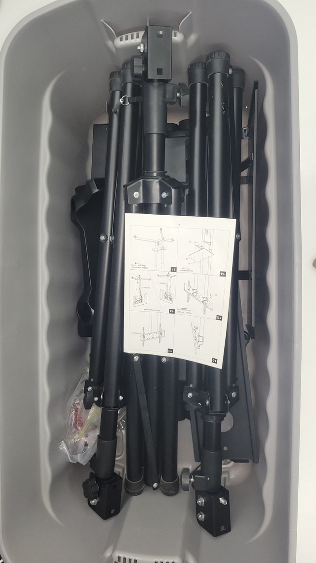 Duramex Tripod TV Stands (2) + Rubbermaid Bins - photo 3