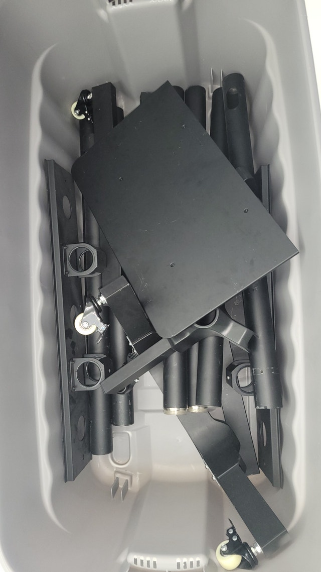 Duramex Tripod TV Stands (2) + Rubbermaid Bins - photo 4