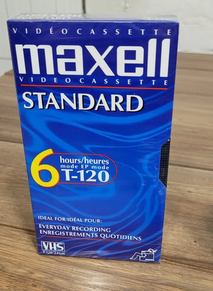 3 MAXELL Video Cassette Standard 6 hour T-120 VHS Tapes image indicator(3)