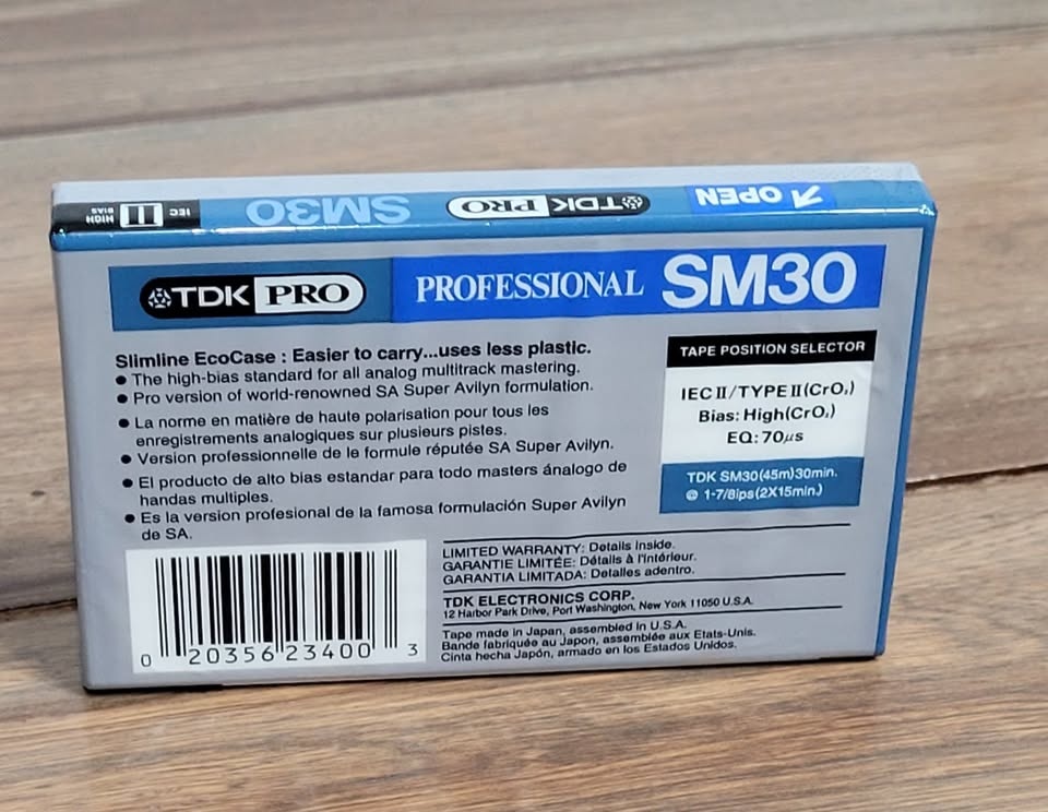 TDK Pro SM30 audio cassette tape Un-Opened Sealed - photo 2