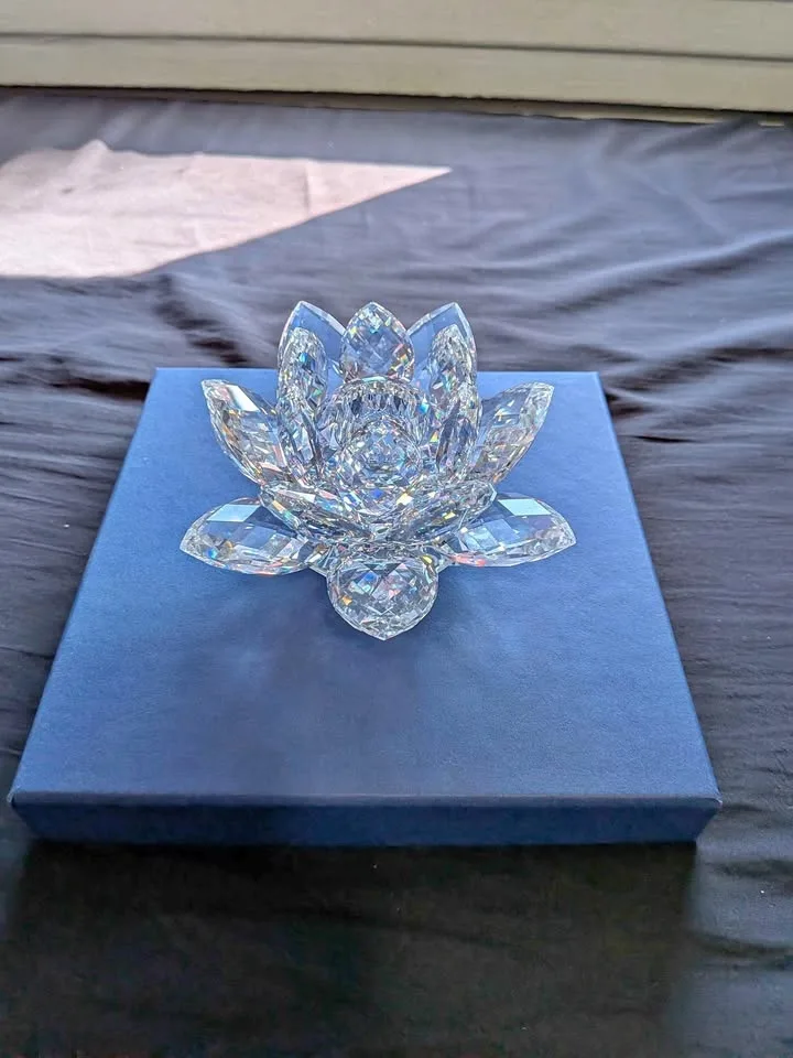 Swarovski Water Lily Flower Candle Holder