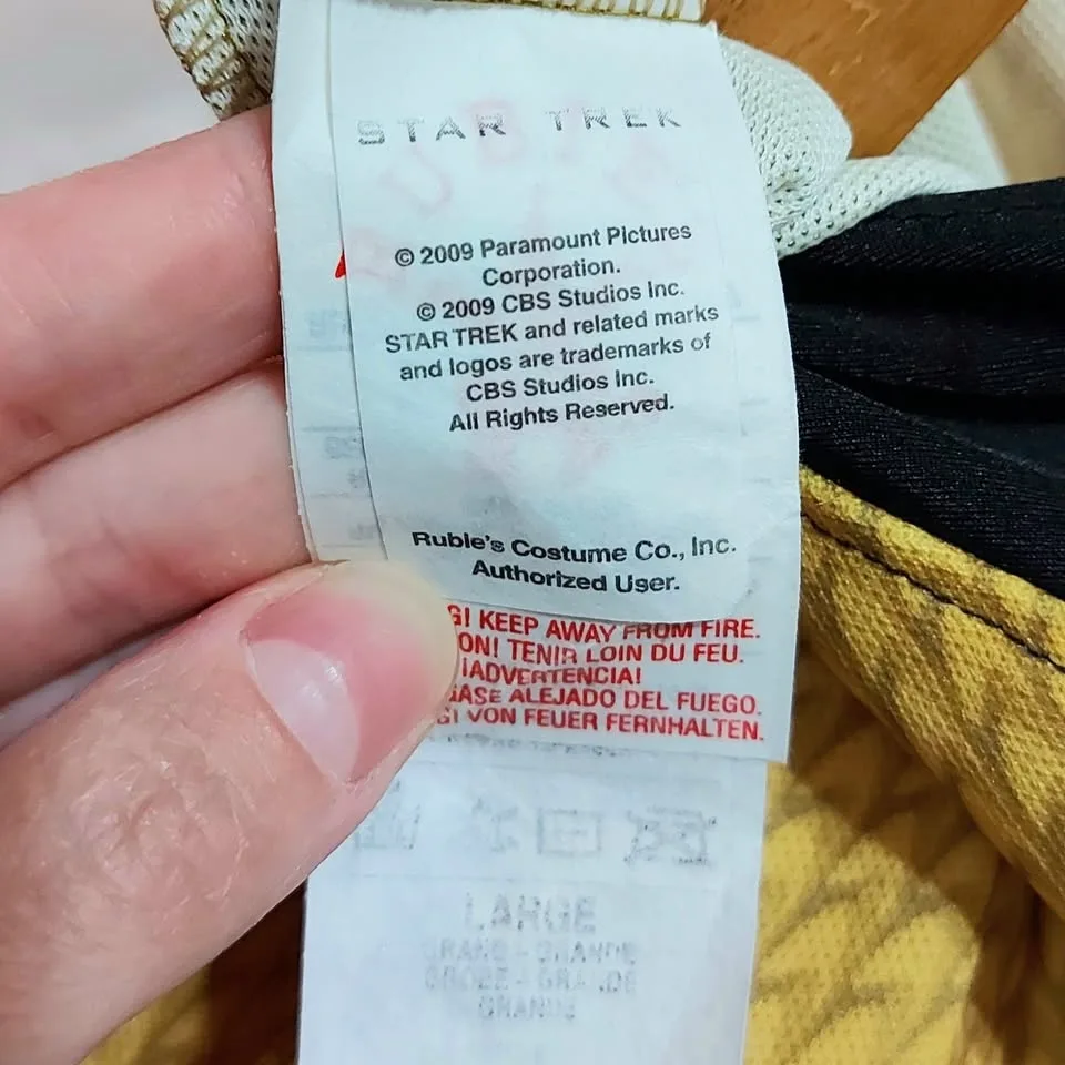 Star Trek vintage uniform top youth size large image indicator(6)