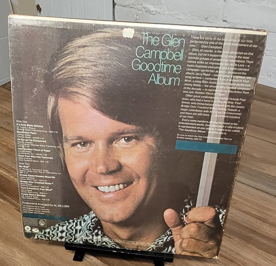 Glen Campbell Goodtime Album vinyl record LP SW-493 - photo 4
