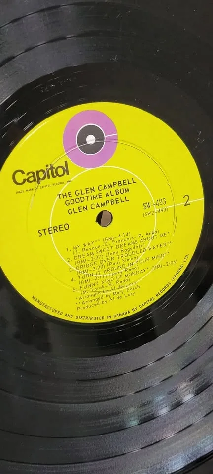 Glen Campbell Goodtime Album vinyl record LP SW-493 image indicator(10)