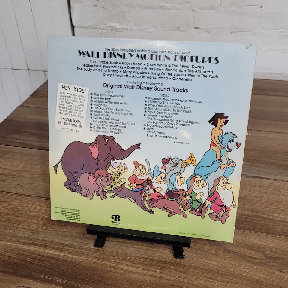 Ronco presents The Greatest Hits of Walt Disney record LP - photo 3