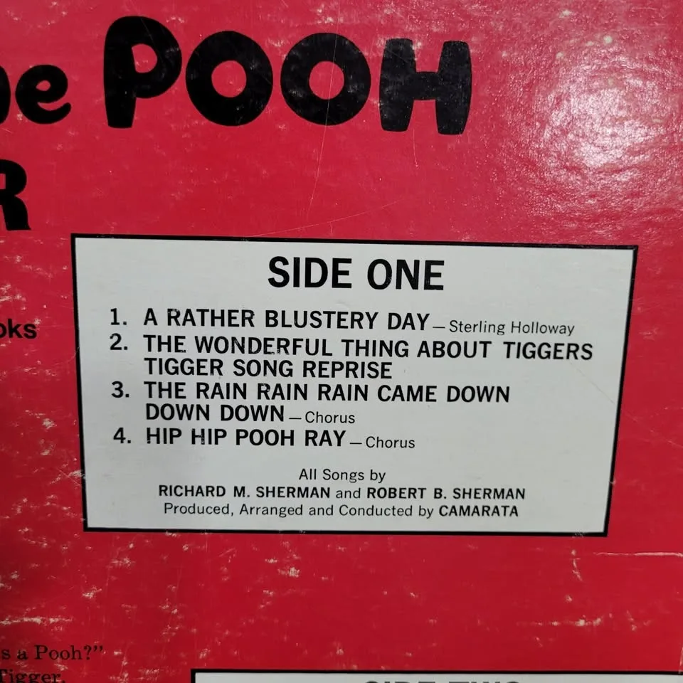 Walt Disney Winnie the Pooh & Tigger Record LP image indicator(7)