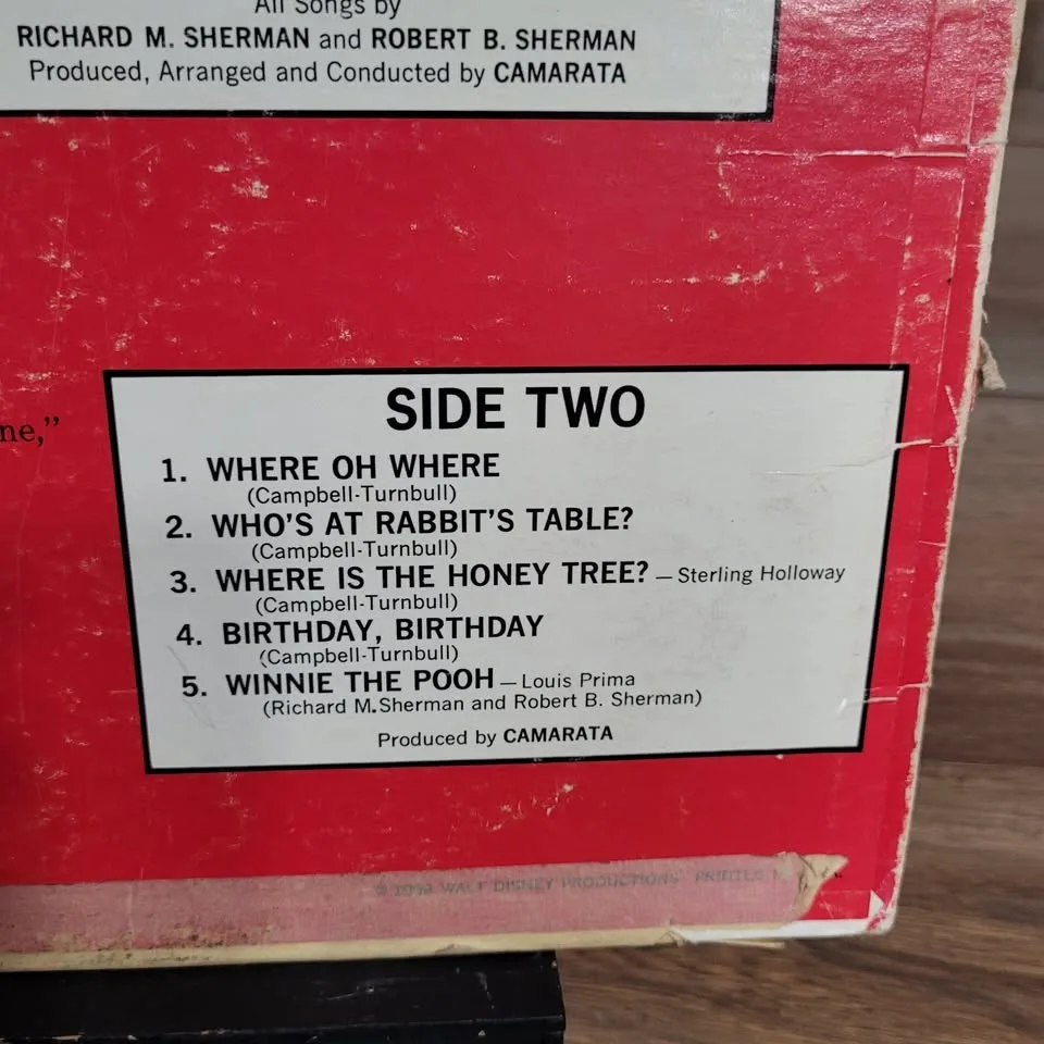 Walt Disney Winnie the Pooh & Tigger Record LP image indicator(8)