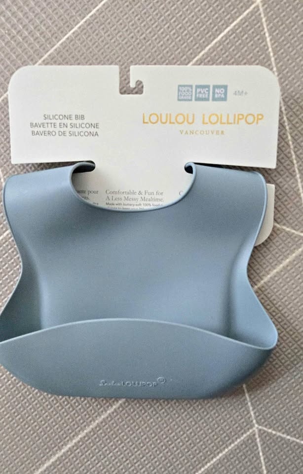 Silicone Bib NEW - Loulou Lollipop (Slate Colour)