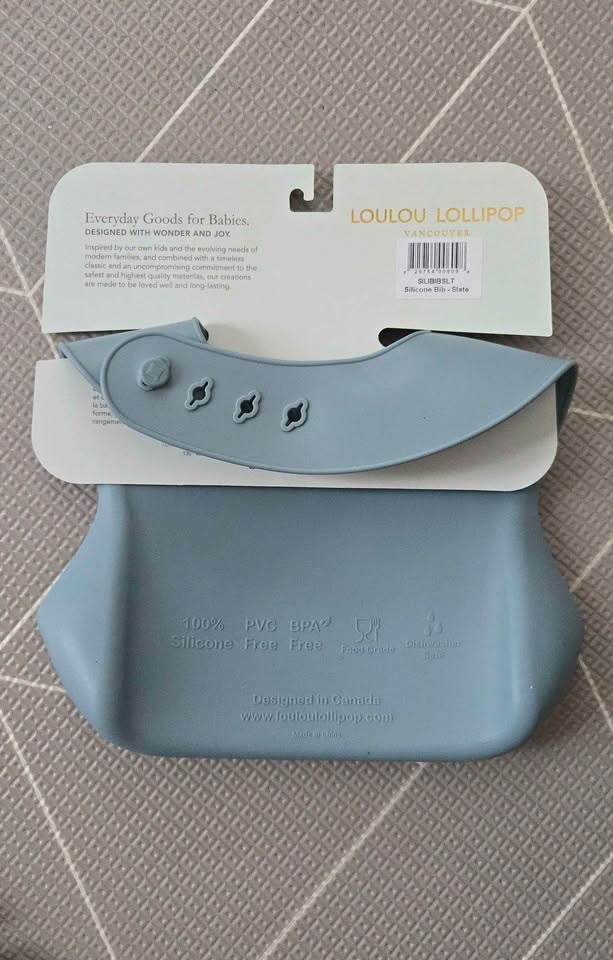 Silicone Bib NEW - Loulou Lollipop (Slate Colour) - photo 2