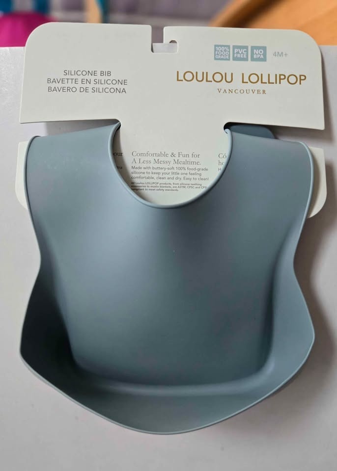 Silicone Bib NEW - Loulou Lollipop (Slate Colour) - photo 3