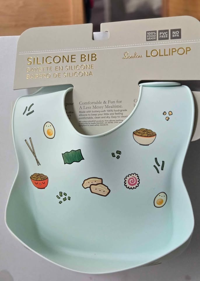 Silicone Bib NEW - Loulou Lollipop (Ramen Print) - photo 3