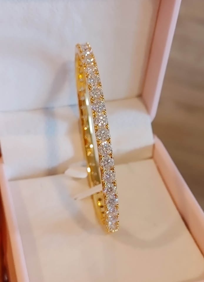Brand new free diamond test tennis bangle bracelet 17ct diamond