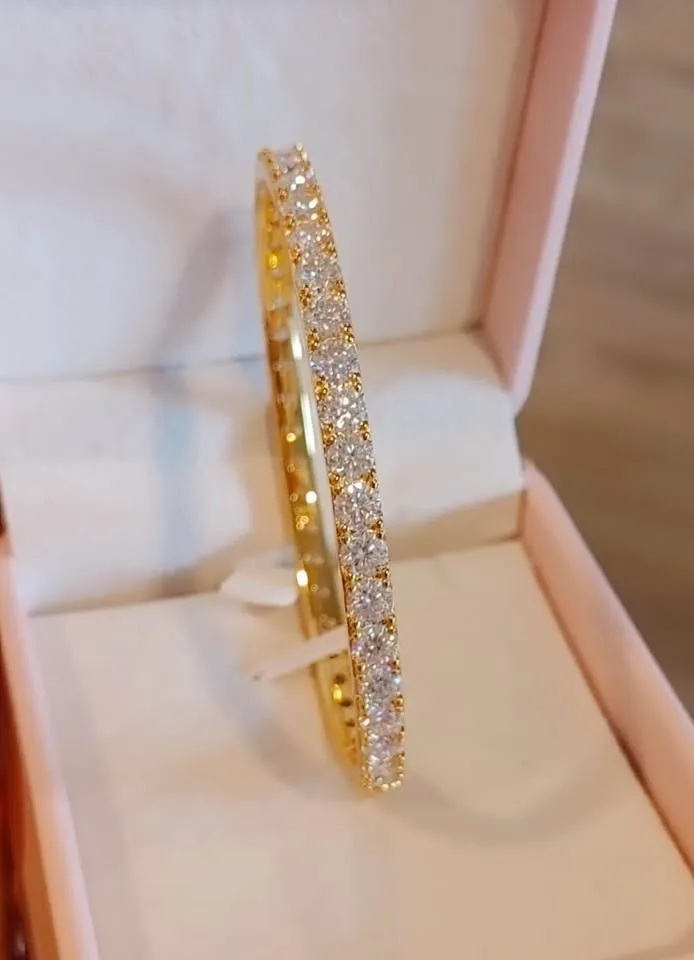 Brand new free diamond test tennis bangle bracelet 17ct diamond