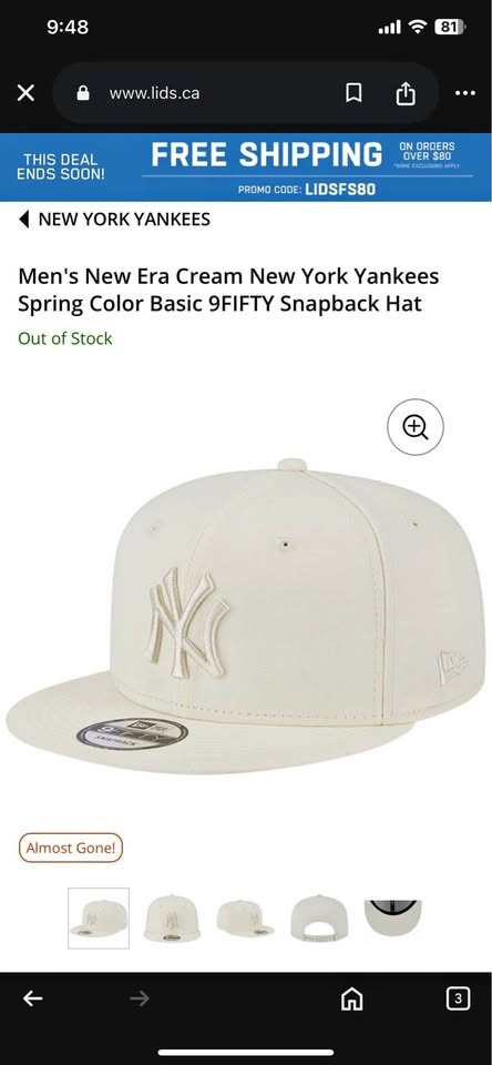 New Era Cream 9Fifty Snapback