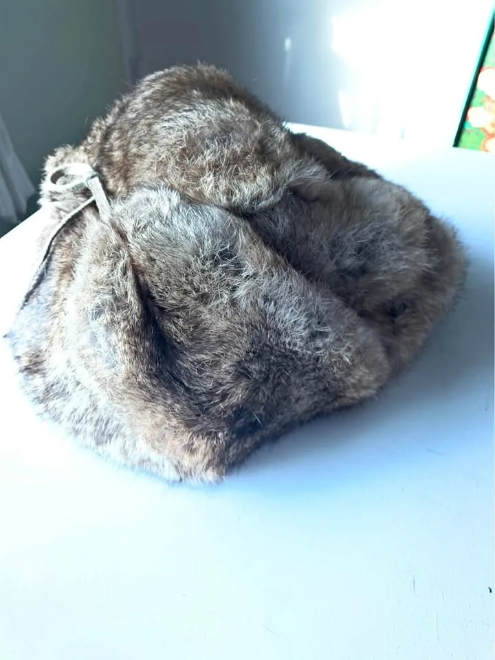 Vintage Canada Made Rabbit Fur Hat