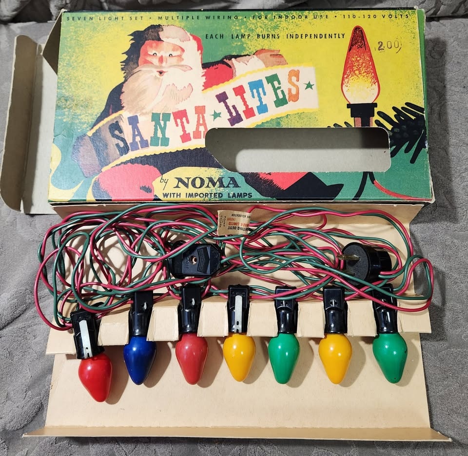 Vintage NOMA Santa Lites in original box - never used - mint - photo 2