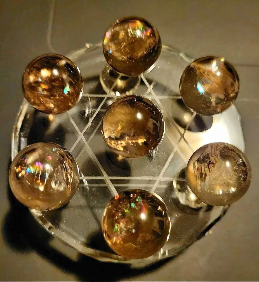 Mini rainbow flash smoky Spheres thumbnail