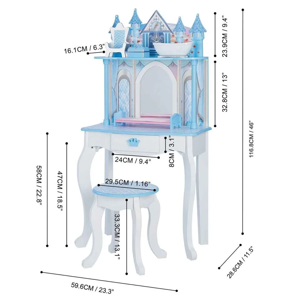 Teamson Kids Dreamland Castle Vanity – Brand New image indicator(3)