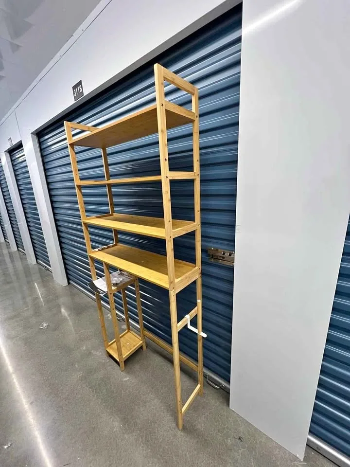 Bamboo Over-the-Toilet Storage Shelf – Brand New