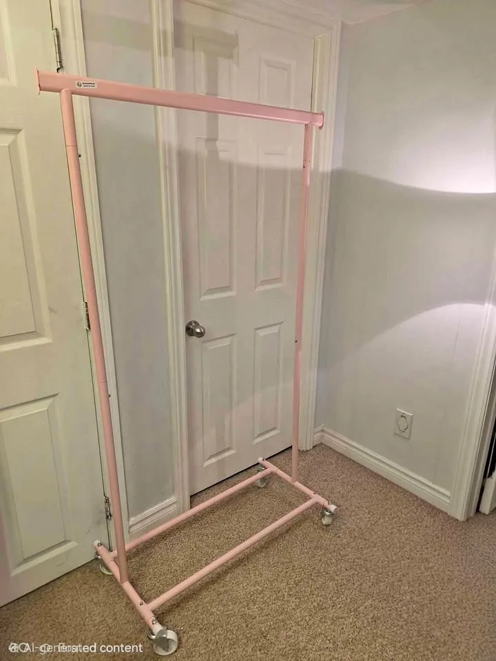 Pink Adjustable Clothes Rack – Brand New