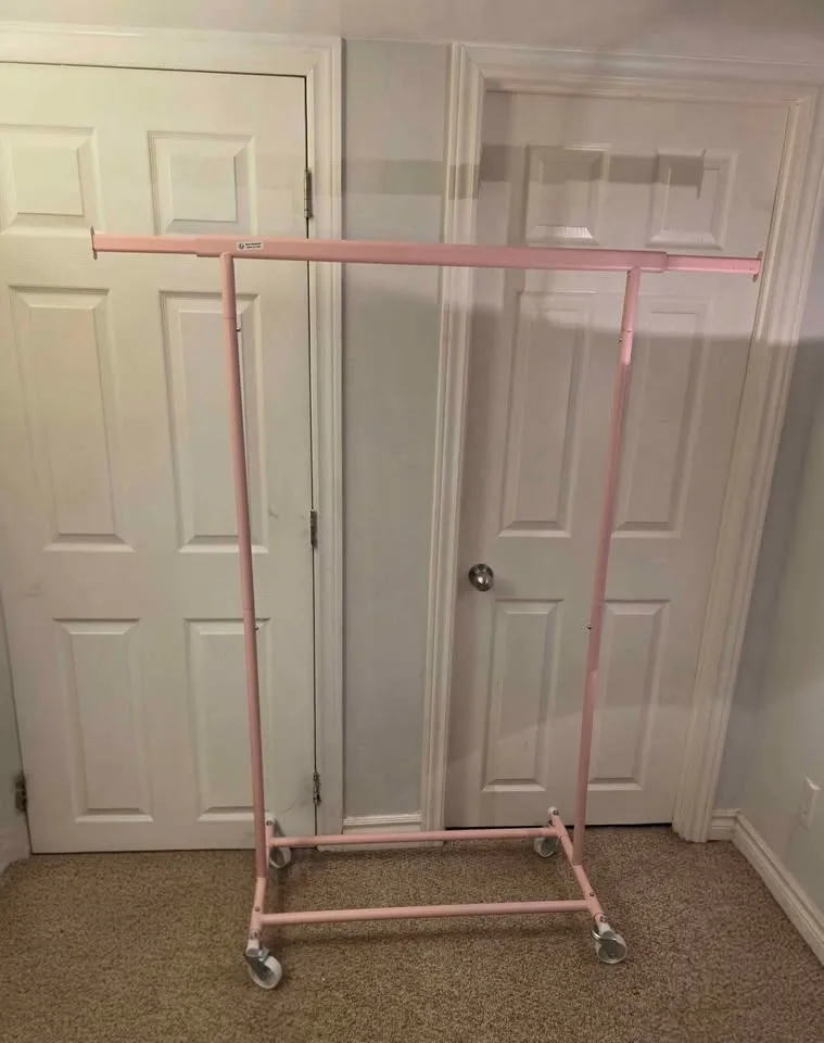 Pink Adjustable Clothes Rack – Brand New image indicator(3)