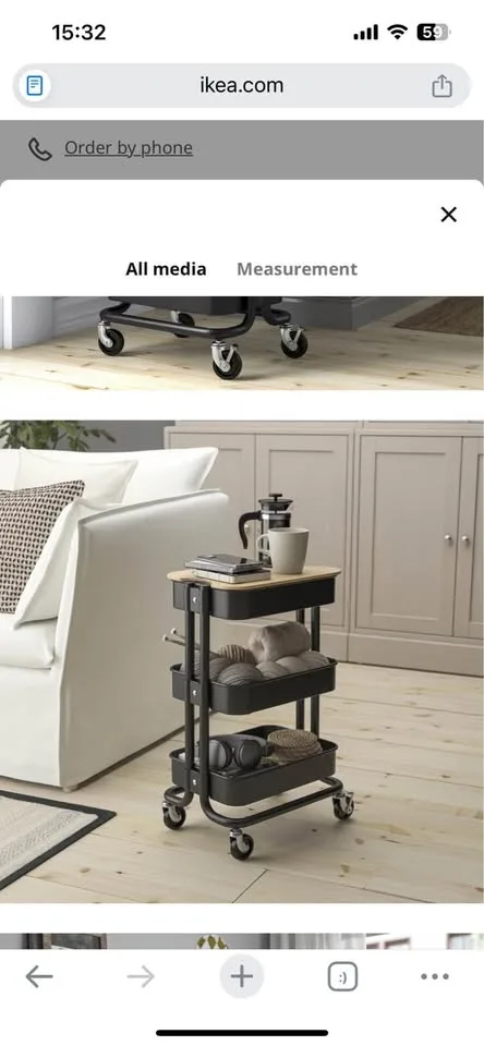 Black utility cart image indicator(2)