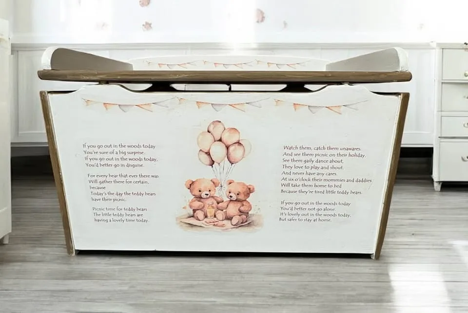 Teddy bear theme toy box