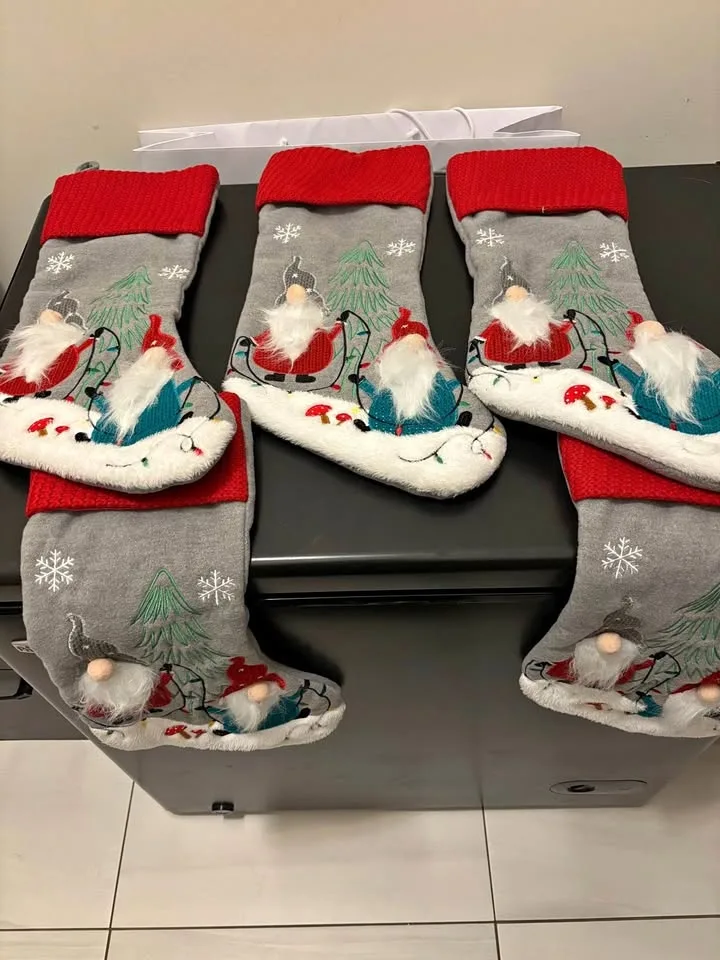 Christmas Stockings with Gnome Design ( 5)