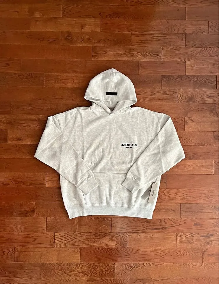 Light Oatmeal Essentials Hoodie (Medium)