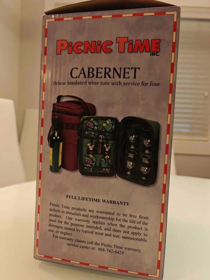 Picnic Time Wine Tote for 4! Cabernet edition image indicator(4)