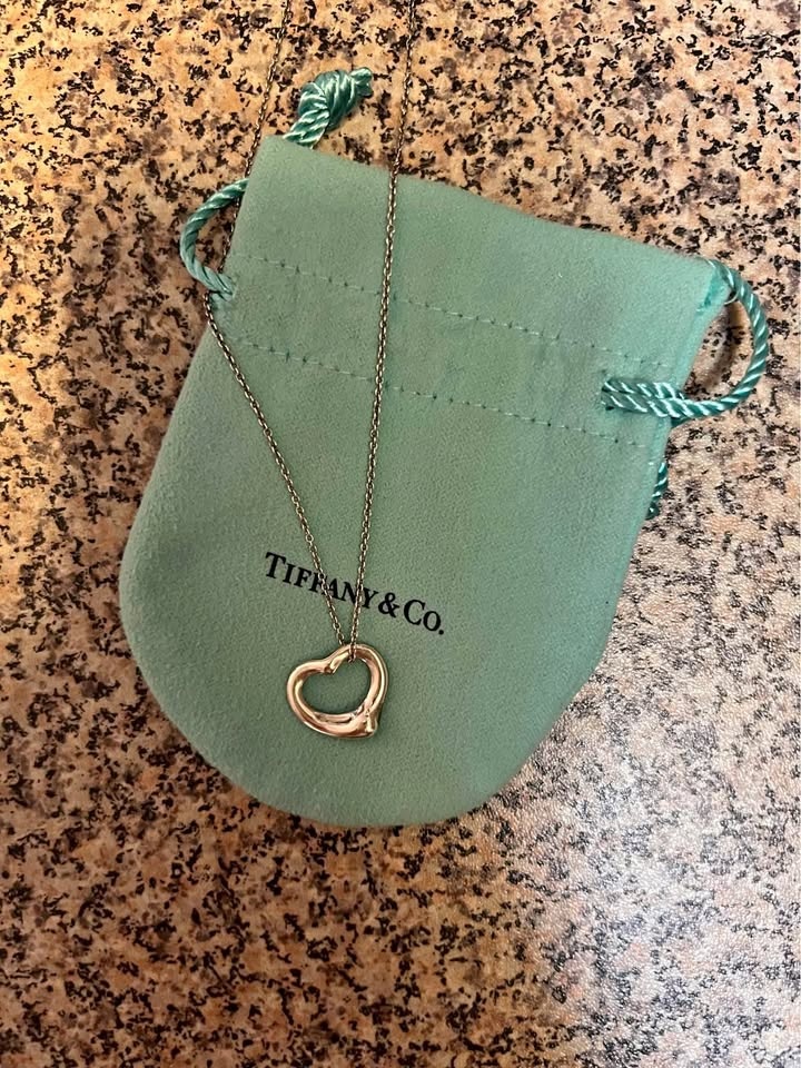 Tiffany & Co Elsa Peretti Open Heart Pendant Sterling Silver
