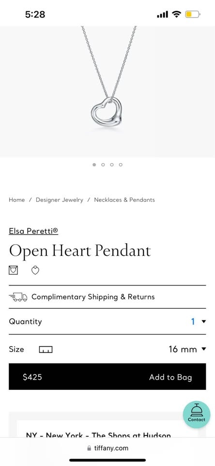 Tiffany & Co Elsa Peretti Open Heart Pendant Sterling Silver - photo 4