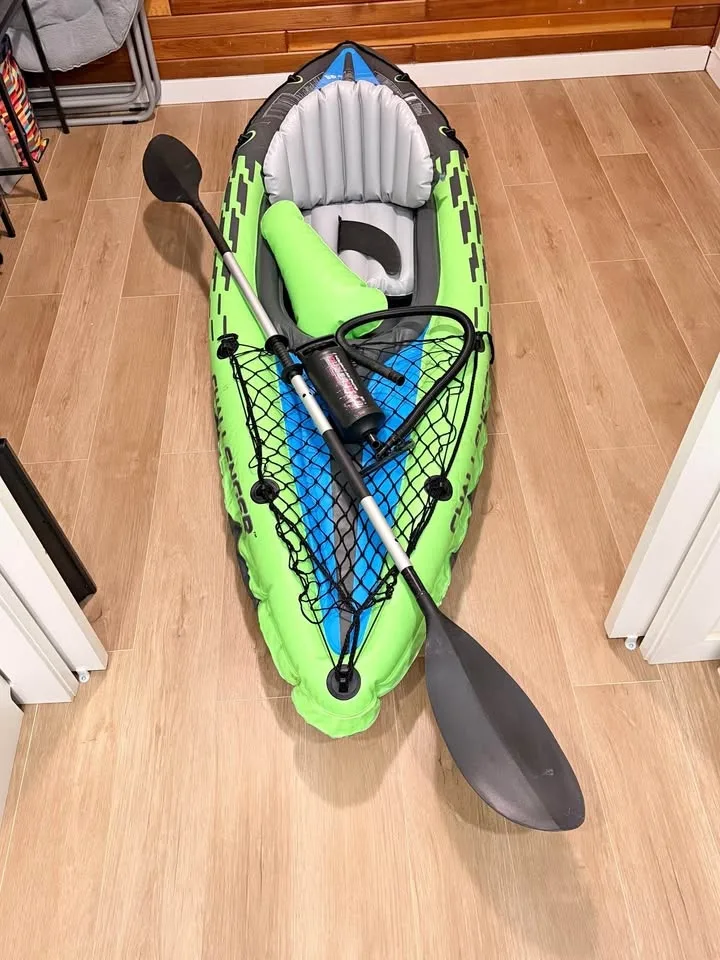 Intex Challenger K1 Inflatable Kayak – Complete Set for $80