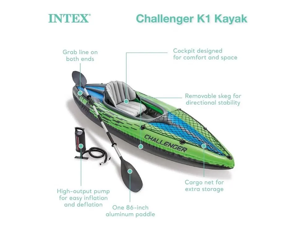 Intex Challenger K1 Inflatable Kayak – Complete Set for $80 image indicator(2)