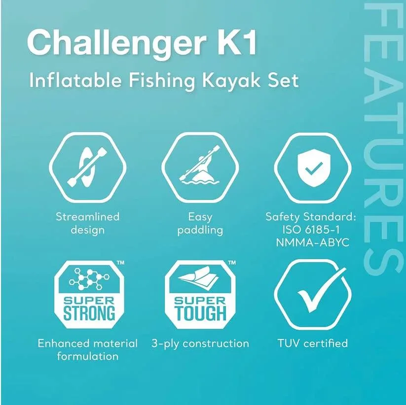 Intex Challenger K1 Inflatable Kayak – Complete Set for $80 image indicator(5)