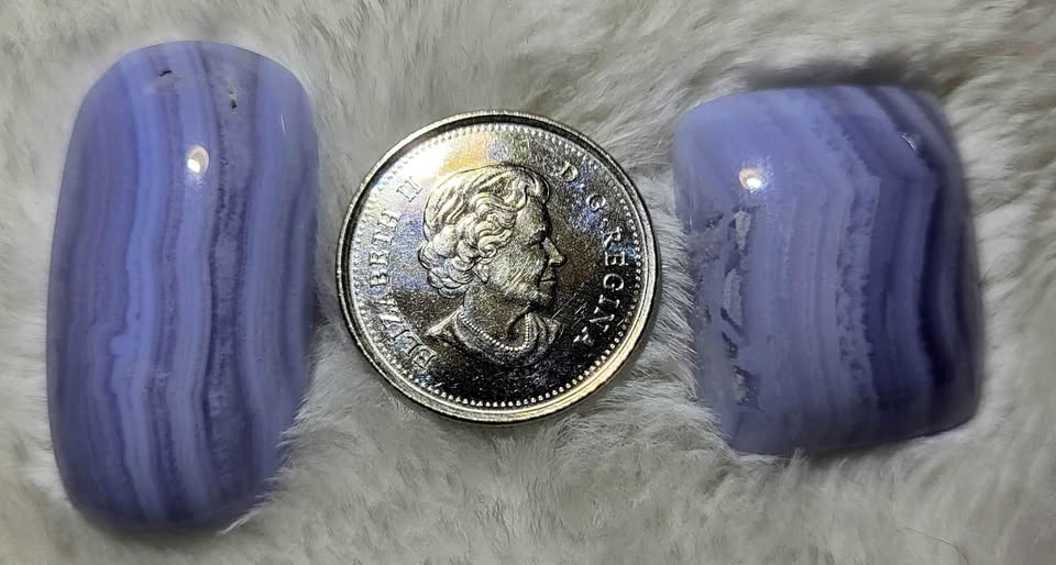 Blue Lace Agate Cabochons - 2 only - photo 2