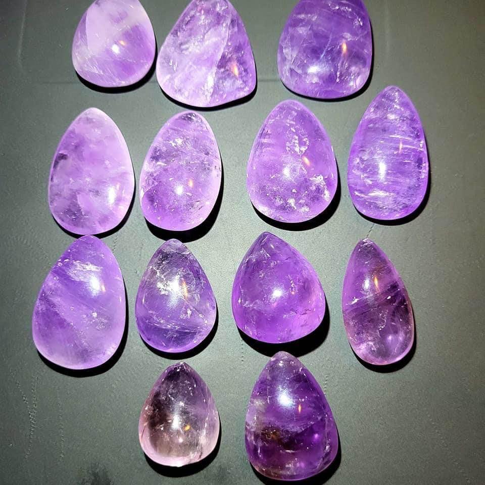 Amethyst Teardrops - Cabochons - - photo 5