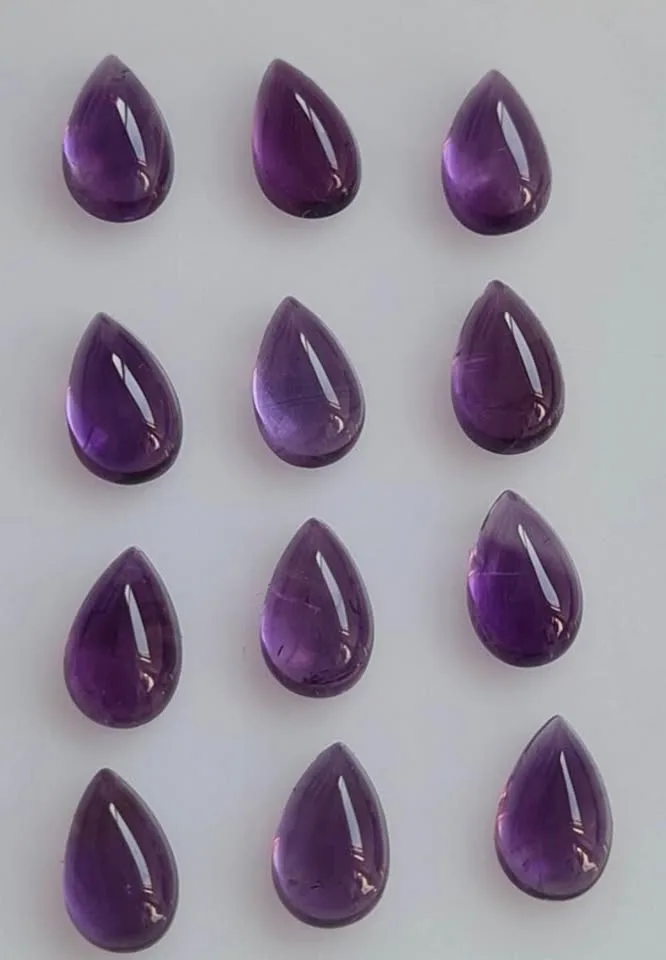 Amethyst Teardrops - Cabochons - image indicator(6)