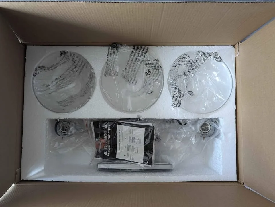 Ove Elgin V 26 inch Wide 3 Light Brushed Nickel Vanity Light