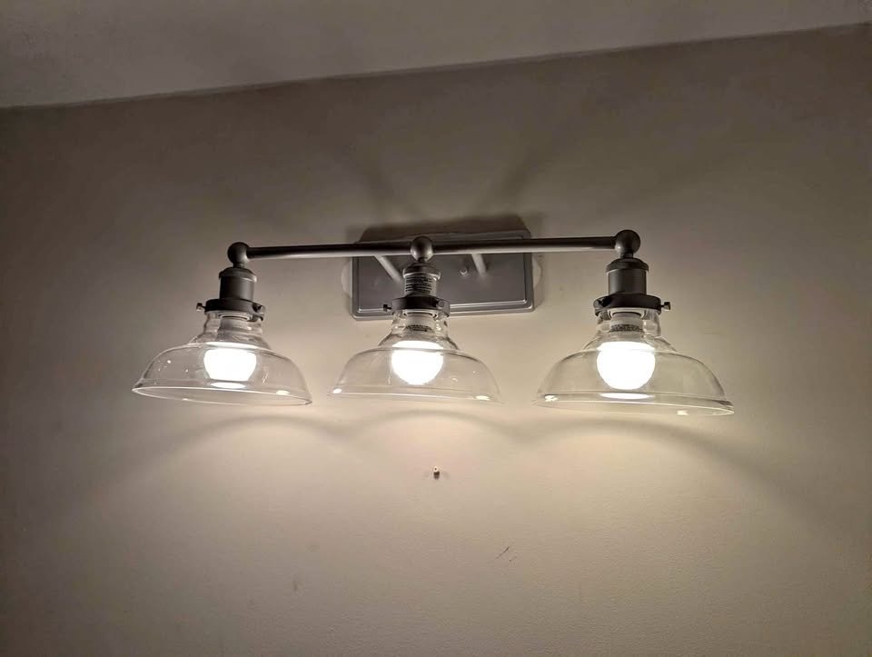 Ove Elgin V 26 inch Wide 3 Light Brushed Nickel Vanity Light - photo 3