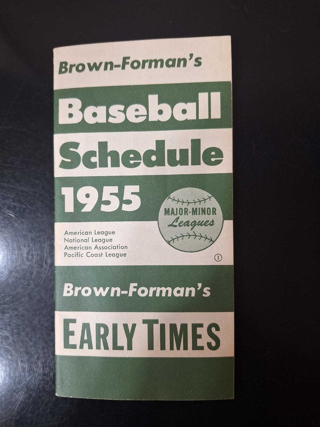 BROWN - FORMAN'S, 1955 Baseball Schedule - photo 2
