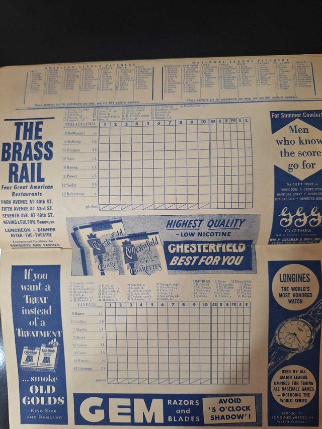 NEW YORK YANKEES - 1954 Official Program - photo 3