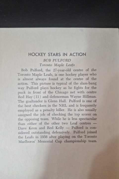 BOB PULFORD #20 - Toronto Maple Leafs - photo 2